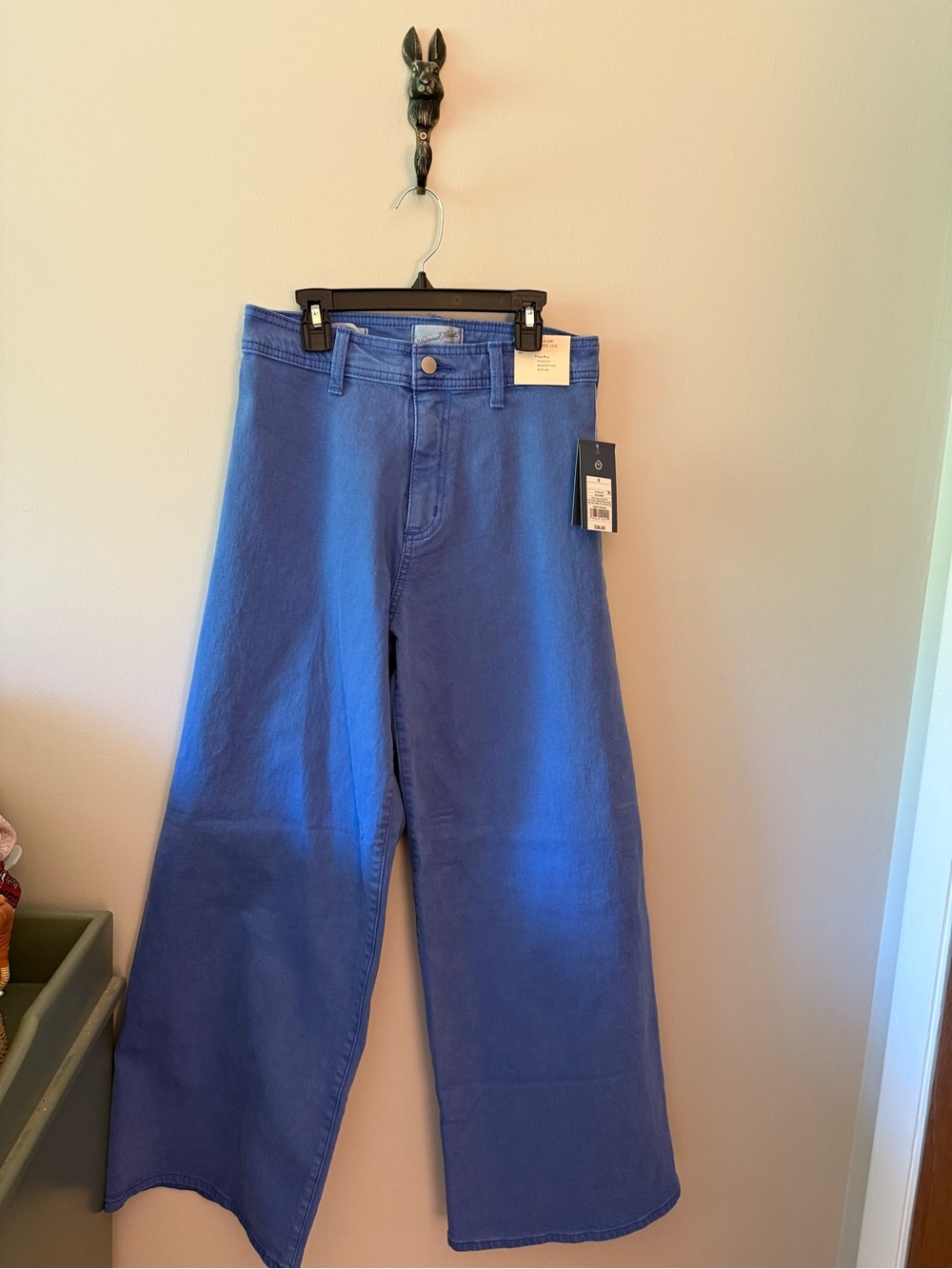 Wide Leg Blue Jeans with High Waist